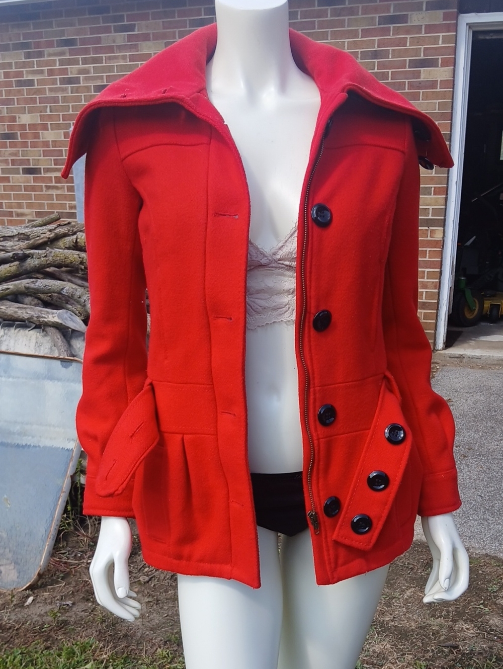 Divided H&M  Wool Blend Peacoat Jacket